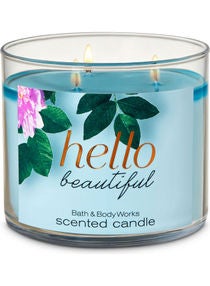 Hello Beautiful 3-Wick Candle Blue 