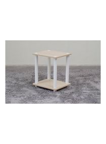 Enola End Table Beige/White 35x30x40cm 