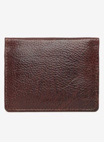Bi fold Mens Leather Casual Card holder Brown 
