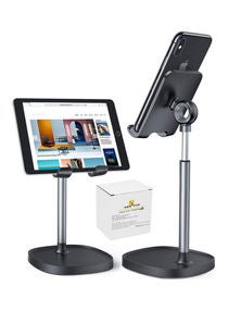Angle Height Adjustable Cell Phone Stand black 