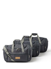 3-Piece Lightweight Waterproof Polyester Multipurpose Luggage Duffle Bag/Gym Bag Set 20/22/24 Inch Grey 