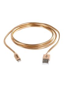 HighTech Metal Braded Quick Charging Lightning Cable Gold 
