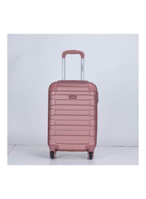 Single Hardside Spinner 4 Wheels Trolley Luggage With Number Lock Rose Pink 