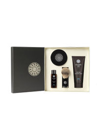 Shave Gift Set- Pre-Shave Oil, Traditional Shave Cream, Savile Row Brush, Soothing Aftershave Balm 1 set 