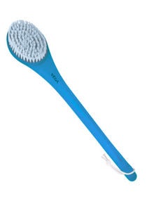 Long Handle Bristle Bath Brush  (Colour May Vary) Blue 37 x 7cm 