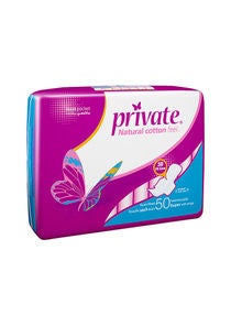 Feminine Napkins Maxi Pocket Super 50 Pads White 7mm 
