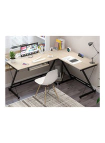 Gaming Table Computer Desk With Stand Beige 127x54x16.5cm 