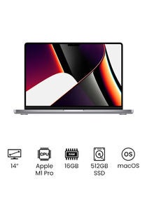 MacBook Pro (2021) With 14-Inch Liquid Retina XDR Display Apple M1 Pro Chip With 8‑Core CPU And 14‑Core GPU/16GB RAM/512GB SSD/English Keyboard English Space Grey 
