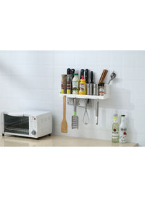 Spice Rack - Wall Mounted - Kitchen Organizer - Wall Shelf - Kitchen Storage - Shelves - White 
