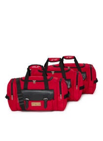 3-Piece Lightweight Waterproof Polyester Multipurpose Luggage Duffle Bag/Gym Bag Set 20/22/24 Inch Red 