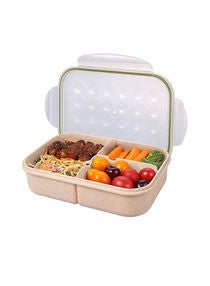 Bento Lunch Box Durable Leakproof Containers With 3 Compartments For Kids 