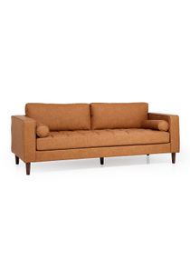 Sofa Luxurious - Bright Brown Couch - 210X85X75 - 3 Seater Sofa Relaxing Sofa 