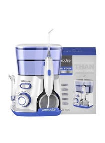 Water Flosser Electric Dental Countertop Professional Oral Irrigator For Teeth Blue/White 16.4x13.0x21.9cm 
