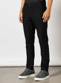 Dobby Self Textured Trousers Charcoal Black 
