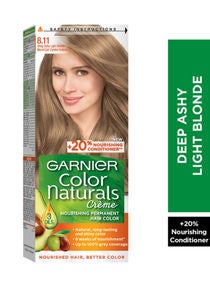 Color Naturals Permanent Hair Color Cream 8.11 Deep Ashy Light Blonde Hair Color 112ml 