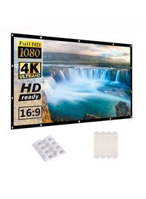 Foldable Anti-Crease 4K Full HD Home Theater Projection Screen UNV-WO-SCR-03 White 