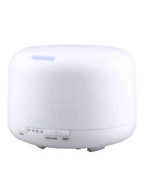 Ultrasonic Air Humidifier With 7-Colour LED Lights White 17x17x13.5centimeter 