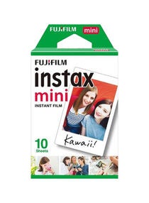 Instax Mini Instant Film 10 Sheets Pack For Instax Mini 7, 7s, 8, 25, 50 Multicolour 