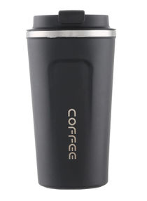 Double Walled Insulated Vaccum Coffee Cup Black 18x6x6cm 