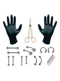 20-Piece Body Piercing Jewelry Kit 