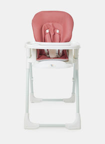 Ultra Compact Baby Feeding High Chair Lightweight And Foldable With Multiple Recline Modes Suitable For Babies For 6 Months To 3 Years white/wine red 