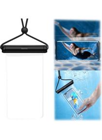 Universal Waterproof up to 7.2" Case Cellphone Dry Bag Pouch for iPhone 14 13 Pro Max Plus Mini 12 11 Pro Max Xs Max XR XS X 8 7 6S Plus SE, Galaxy S20 Ultra S10 S9 S8/Note 10 Black 