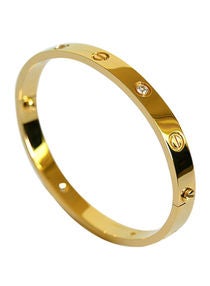 18k Yellow Gold Plated love Bracelet 