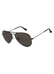 Polarized Aviator Sunglasses - RB3025 002/58 58 - Lens Size: 58 mm - Black 