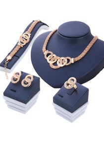 Crystal Gold Plated Jewellery Set 
