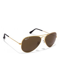 Polarized Full Rim Aviator Sunglasses - RB3025 001/57 58 - Lens Size: 58 mm - Gold 