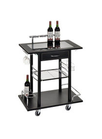 Forth 2-Tier Serving Trolley Brown/Silver 70x48x91cm 