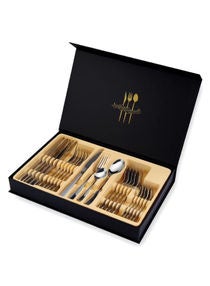 24-Piece Stainless Steel Quality Flatware With Knives, Forks, And Spoons, Mirror Polished Flatware Cutlery Set Silver 