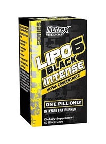 Lipo-6 Black Ultra Concentrate Intense Fat Burner Supplement - 60 Capsules 