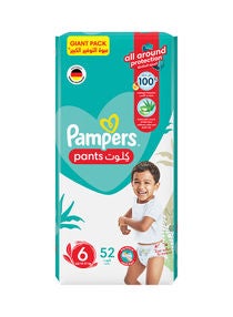 Baby-Dry Diapers With Aloe Vera Lotion And Leakage Protection,Size 6, 16+ Kg, 52 Diapers 