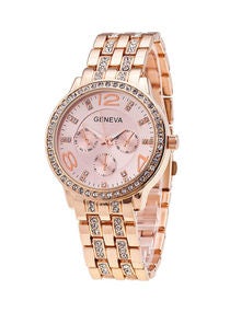 Women's Water Resistant Stainless Steel Analog Watch AWNTG-01-W0010 - 37 mm - Rose Gold 