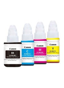 Pack of 4 Canon GI-490 Ink Cartridge Set Black, Cyan, Yellow & Magenta 