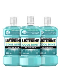 Cool Mint Flavour Daily Mouthwash Milder Taste 500ml Pack of 3 