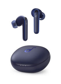 Life P3 Bluetooth Earphones, Noise Cancelling Wireless Earbuds, Thumping Bass, 6 Mics, Multi Mode, Wireless Charging, Soundcore App, Customized Sound, Gaming Mode navy blue 