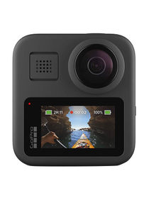 MAX - Waterproof 360 + Camera With Touch Screen Spherical 5.6K30 HD Video 16.6MP 360 Photos 1080p Live Streaming Stabilization 