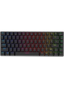 AK33 82 keys mechanical keyboard English layout gaming keyboard RGB backlight black switch wired keyboard, Black Switches RGB Backlit 