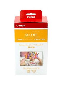 High-Capacity Colour Ink And Paper Set 108 Sheets White 