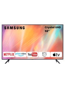 58 Inches AU7000 Crystal UHD 4K Flat Smart TV (2021) 58AU7000 Titan Black - AE 