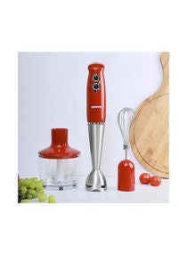 3-In-1 Multifunction Hand Blender 860 ml 400 W GHB6136 Red/Silver/Clear 