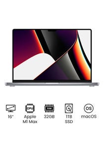 MacBook Pro (2021) With 16-Inch Liquid Retina XDR Display Apple M1 Max Chip With 10‑Core CPU And 32‑Core GPU/32GB RAM/1TB SSD/English Keyboard English Space Grey 