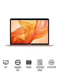 MacBook Air With 13-Inch Display, Apple M1 Chip With 8-Core Processor And 7-Core Graphics/8GB RAM/256GB SSD/Mac OS English/Arabic Gold 