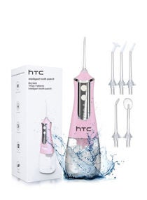 Water Jet Oral Hygiene Irrigator Cordless Floss Dental Pink 350ml 