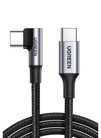 Fast Charging Cable 2M for USB C to USB C Right Angle , 100W 5A PD Type C Quick Charge Cord Power Data Lead Compatible with MacBook Pro 2021 Air iPad Pro/Samsung/Huawei Black 