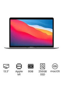 Macbook Air MGN63 AB/A 13-Inch Display, M1 Chip With 8-Core Processor And 7-Core Graphics/8GB RAM/256GB SSD/Mac OS English/Arabic Space Grey 