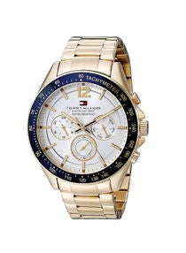 Men's Luke Round Shape Metal Analog Wrist Watch 47 mm - Gold - 1791121 