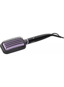 StyleCare Essential Heated Straightening Brush With 3 PIN BHH880/03 Black/Purple 